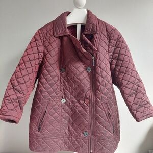 New York Signature Dark Red Metallic Quilted Full Zip Pockets Women‎ Size 2X